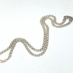 Sterling Silver Bismark Chain Choker Necklace Import London 1979 15.75" JR1138